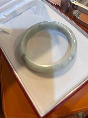 Grade A Light Green Jade Bangle Bracelet